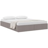  Otomanski krevet s pohranom Sivo-smeđa 140 x 190 cm tkanina | shoptok.hr
