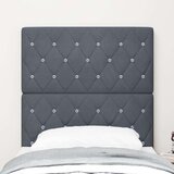 vidaXL vzglavna stran s kristalnimi gumbi in naborki temno siva 80 cm žamet, vzglavna stran s kristalnimi gumbi in naborki temno siva 160 cm žamet | Shoptok.si
