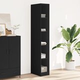 vidaXL garderobna omara črna 30x50x200 cm inženirski les | Shoptok.si