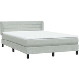 vidaXL Krevet s oprugama i madracem svjetlosivi 160x210 cm baršunasti | shoptok.hr