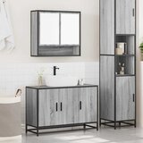  2-dijelni set kupaonskog namještaja siva boja hrasta drveni | shoptok.hr