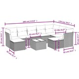 vidaXL 10-dijelni set vrtnih sofa od poliratana s jastucima smeđi | shoptok.hr