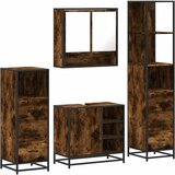 vidaXL 4-dijelni set kupaonskog namještaja boja hrasta drveni | shoptok.hr