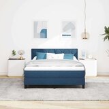  Boxspring krevet s madracem Tamno plava 160 x 200 cm tkanina | shoptok.hr