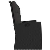  Nagibna vrtna klupa s jastucima crna 173 cm od poliratana | Eponuda.com