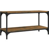 Maison Chic TV omarica - TV stojalo - Televizijska omarica dimljen hrast 80x33x41 cm inženirski les in jeklo, (21699833) Cene