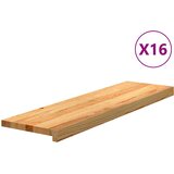  Gazišta stepenice 16 kom svjetlosmeđi 90x30x2 cm masivna hrast | shoptok.hr