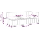 vidaXL Kotna postelja z vzglavjem vinsko rdeča 90 x 200 cm Žamet, (5000069496) | Shoptok.si