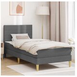 vidaXL Okvir kreveta s madracem Tamnosiva 90 x 190 cm Tkanina - Tamno siva 90 x 190 cm | shoptok.hr