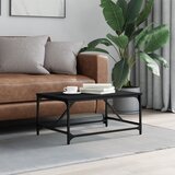 vidaXL Stolić za kavu crni 75x50x35 cm od konstruiranog drva | shoptok.hr