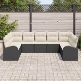  Set sofe s jastukom 9 pcs Crna Poli Ratan | shoptok.hr