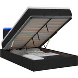  od pjene s madracem i LED-om Crna 120 x 200 cm Tkanina | shoptok.hr