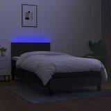  box spring s madracem LED crni 90x190 cm od tkanine | shoptok.hr