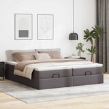  Otomanski okvir kreveta s madracima sivi 180x200cm umjetna koža | shoptok.hr