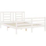  Za krevet s uzglavljem sivi 160 x 200 cm od masivnog drva | shoptok.hr