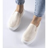 Gemre Beige perforated sneakers Fulda | Shoptok.si