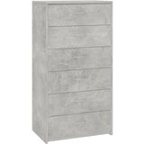 Maison Chic Komoda - Predalnik s 6 predali betonsko siva 50x34x96 cm iverna plošča, (21721770) Cene