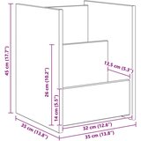  Bocni stol Dimljeni hrast 35 x 35 x 45 cm Konstruirano drvo | shoptok.hr