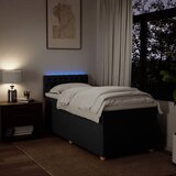  Krevet s oprugama i madracem crni 100 x 200 cm od tkanine | shoptok.hr