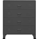  Industrijski ladičar antracit 78 x 40 x 93 cm metalni | shoptok.hr