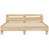  Okvir za krevet s uzglavljem boja hrasta 200x200 cm drveni | Eponuda.com