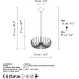 Opviq Luster Karsortel-N-641-2, 36x36x111cm, IP20, zlatna | Eponuda.ba