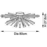  Endon 81937 - Plafonska lampa 4xE14/40W/230V, prečnik 80 cm, zlatna | Eponuda.com
