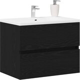  Kupaonski ormarić za sudoper Crni hrast 60 x 38,5 x 45 cm | shoptok.hr