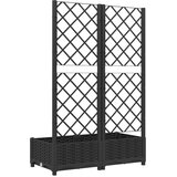  Vrtna žardinjera s rešetkom crna 80x40x121,5 cm PP | shoptok.hr