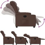  Električni naslonjač od umjetne kože smeđi | shoptok.hr