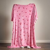 Catherine Lansfield Rožnata odeja iz flisa 200x240 cm Heart – | Shoptok.si