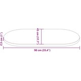 Ploča za stol bijela 90x45x2,5 cm od masivne borovine ovalna | shoptok.hr