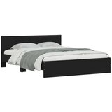 vidaXL Okvir za krevet s uzglavljem crni 140x200 cm | shoptok.hr