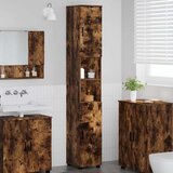 vidaXL Visoki ormarić za kupaonicu Dimljeni hrast 30 x 35 x 192 cm | shoptok.hr