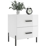  Noćni ormarići 2 kom sjajni bijeli 40 x 35 x 47,5 cm drveni | shoptok.hr