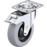 Blickle Vrtljivo kolo iz jeklene pločevine LE-POES-FI-SG, kolo s Ø 125 mm, nosilnost 150 kg, mere ploščice 100 x 85 mm | Shoptok.si