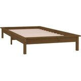  LED okvir kreveta boja meda 90 x 190 cm mali od masivnog drva | Eponuda.com