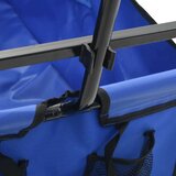  Zložljiv ročni voziček jeklen moder | Shoptok.si