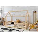 Adeko Dječji krevet od masivnog bora u obliku kućice 80x200 cm u prirodnoj boji Mila MBW – | shoptok.hr