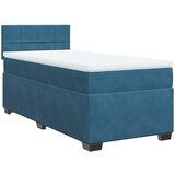 vidaXL Box spring krevet s madracem tamnoplavi 90x190 cm baršunasti | shoptok.hr