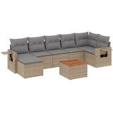  8-dijelni set vrtnih sofa s jastucima bež od poliratana | shoptok.hr