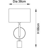  Endon 95217 - Stona lampa 1xE27/10W/230V siva/crna | Eponuda.com