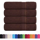 vidaXL Brisače za tuširanje 4 kos rjava 70x140 cm 360 g/m² 100% bombaž | Shoptok.si