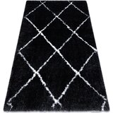 RugsX Preproge Preproga FLUFFY 2373 košati rešetka, trellis - 140x190 cm Siva | Shoptok.si