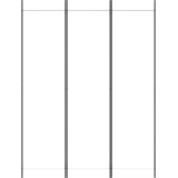 Sobna pregrada s 3 panela bijela 150 x 200 cm od tkanine | Eponuda.com