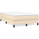 vidaXL Box spring postelja z vzmetnico krem 120x190 cm blago Cene