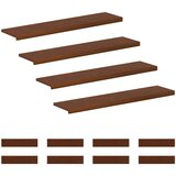  Stepenica 12 kom. 110 x 30 x 2 cm Tamno smeđa | shoptok.hr