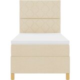 vidaXL krevet s podnicom i madracem krem 90x200 cm tkanina | shoptok.hr