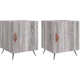 Maison Chic Dvo delni komplet Nočne omarice - Nočne mize siva sonoma 40x40x50 cm inženirski les, (21689557) Cene