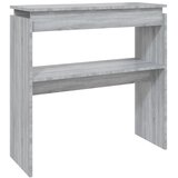 Maison Chic konzolna miza - miza ob steni siva sonoma 80x30x80 cm konstruiran les, (21786157) Cene
